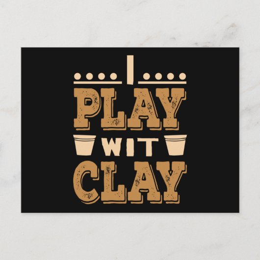 Ich packe mit Clay Postkarte (Vorderseite)