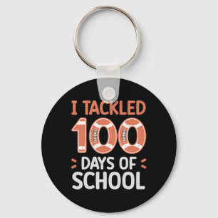 Ich packte 100-Tage-Schul-Fußball-Schüler-Kleinkin Schlüsselanhänger