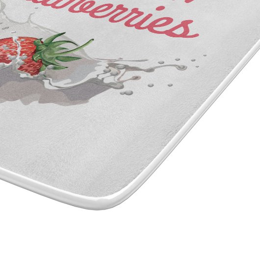 Ich "Parfait" Erdbeeren Funny Zitat Schneidebrett (Ecke)