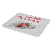 Ich "Parfait" Erdbeeren Funny Zitat Schneidebrett (Ecke)