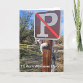 Ich parke, wo immer ich zu Notecard Wollte Ankündigung (Vorderseite)
