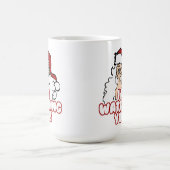 Ich passe Sie lustiger Weihnachtsmann auf Kaffeetasse (Mittel)