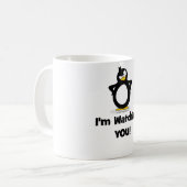 Ich passe Sie Pinguin auf Kaffeetasse (Vorderseite Links)