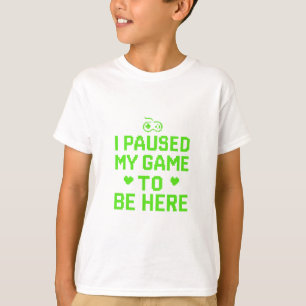 Ich pausierte mein Spiel Neon-Pixel-Art T-Shirt