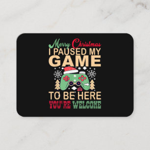 Ich pausierte mein Spiel, um hier Weihnachten zu s Visitenkarte