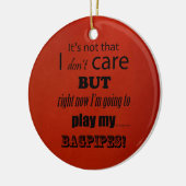 Ich pflege Bagpipe Keramik Ornament (Links)