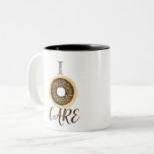 Ich pflege braune Schokolade Sprinkle Chic Moderne Zweifarbige Tasse (Vorderseite Links)