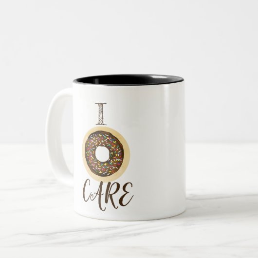 Ich pflege braune Schokolade Sprinkle Chic Moderne Zweifarbige Tasse (Vorderseite Links)