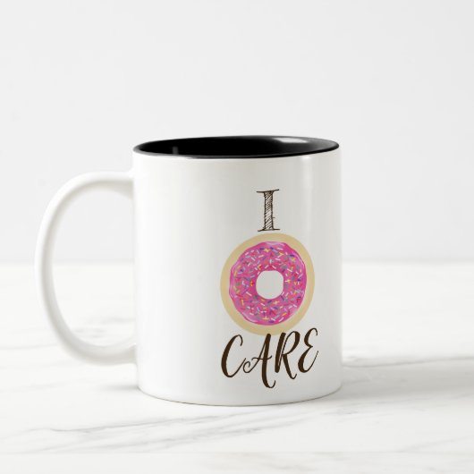 Ich pflege Pink Sprinkle Niedlich Chic Moderne Zweifarbige Tasse (Links)