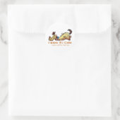 Ich pflegte früher runder aufkleber (Tasche)