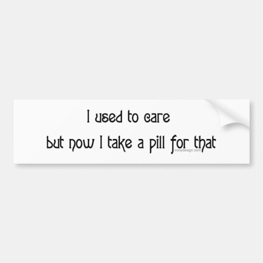 Ich pflegte, um mich Autoaufkleber zu (Vorne)