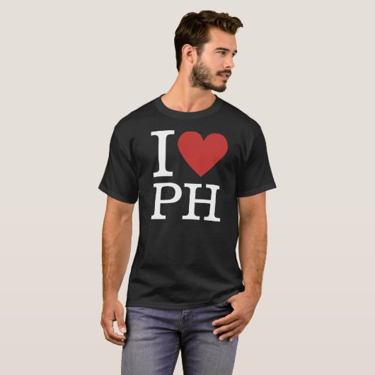 Ich ❤️ PH Philippinen Custom Men T-Shirt (Vorne ganz)