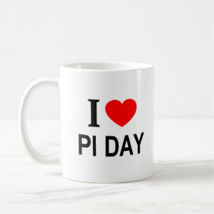 Ich ❤️ PI-TAG Ich liebe PI-TAG Ich mag PI-TAG Kaffeetasse