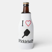 Ich ❤️ Pickleball! Flaschenkühler (Flaschenvorderseite)