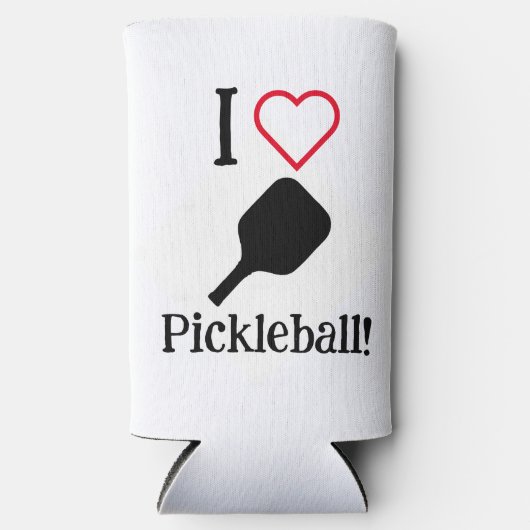 Ich ❤️ Pickleball! Selters Dosenkühler (Vorderseite)