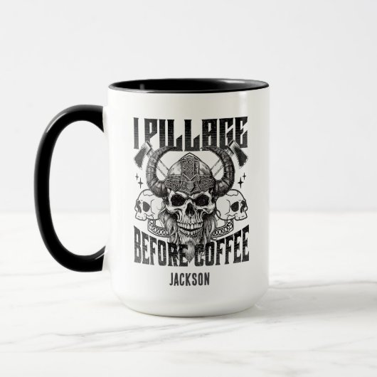 Ich pilze vor dem Kaffee Tasse (Links)