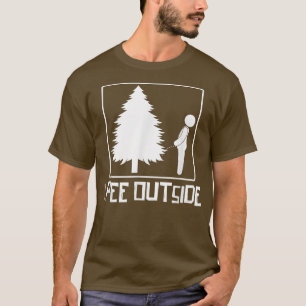 Ich pinkel draußen lustige Camping-Wander-Outdoor- T-Shirt