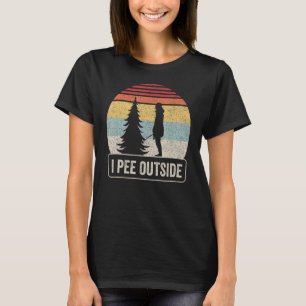 Ich pinkel draußen Vintage Retro Ich liebe es drau T-Shirt