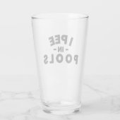 Ich Pipi In Pools Lustiges Pint Glas (Rückseite)