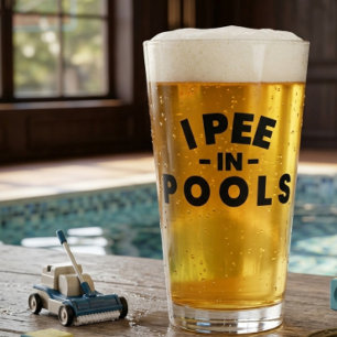 Ich Pipi In Pools Lustiges Pint Glas