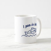 Ich Pipi in Seen Lustiger Angel-Kaffeebecher Kaffeetasse (VorderseiteRechts)