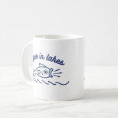 Ich Pipi in Seen Lustiger Angel-Kaffeebecher Kaffeetasse (Vorderseite Links)