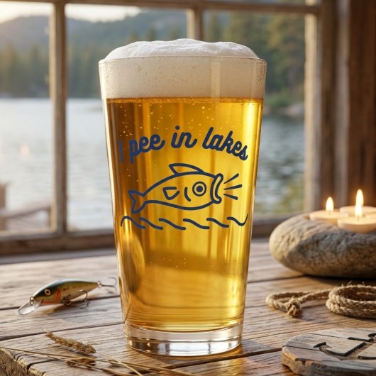 Ich Pipi in Seen Lustiges Pint Glas