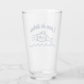 Ich Pipi in Seen Lustiges Pint Glas (Rückseite)