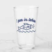 Ich Pipi in Seen Lustiges Pint Glas (Vorderseite)