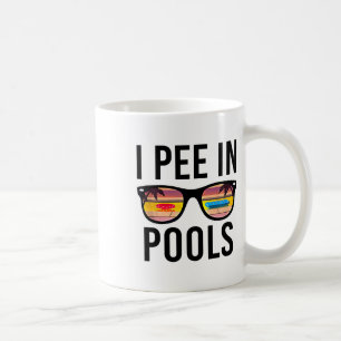 Ich pisse in den Pools Vintage Sonnenschirme Funny Kaffeetasse