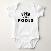 Ich pisse in Pools Funny Baby Bodysuit Baby Strampler (Vorderseite)