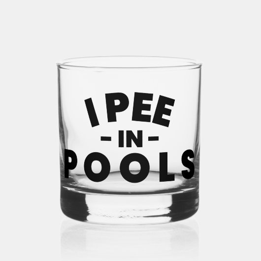 Ich pisse in Pools Funny Rocks Glass Whiskyglas (Vorderseite)