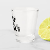 Ich pisse in Pools lustige Typografie-Shotglas Schnapsglas (Rechts)