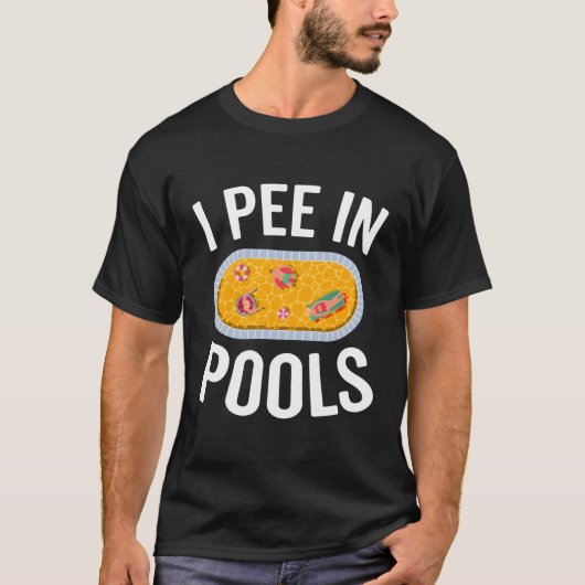 Ich pisse in Pools Spaß Sarcasm Jock Pool T-Shirt (Vorderseite)
