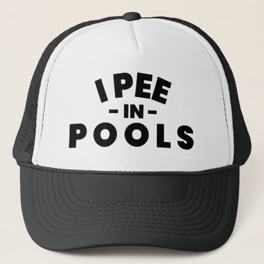 Ich pisse in Pools Trucker Hat Truckerkappe (Vorderseite)
