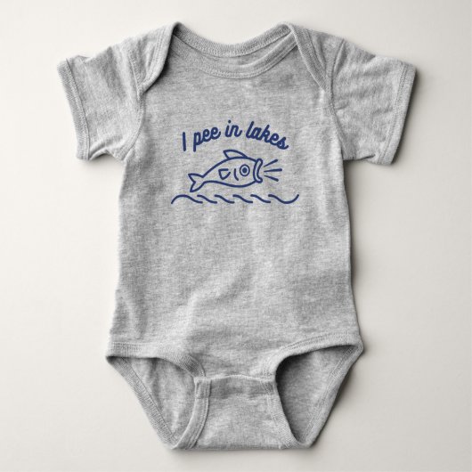 Ich pisse in Seen Funny Baby Bodysuit Baby Strampler (Vorderseite)
