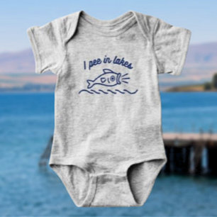 Ich pisse in Seen Funny Baby Bodysuit Strampler