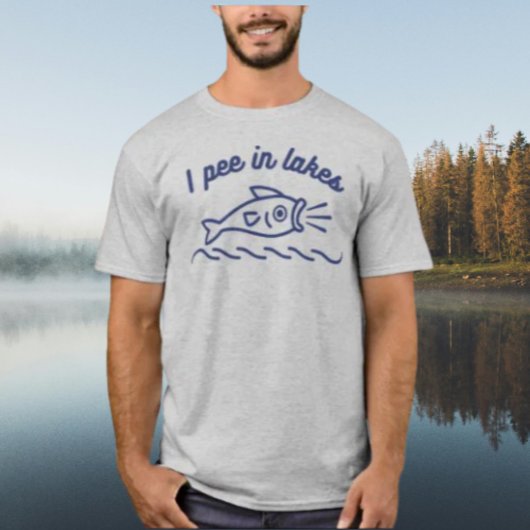 Ich pisse in Seen Funny Fishing Shirt