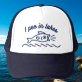 Ich pisse in Seen Funny Fishing Trucker Hat Truckerkappe