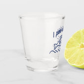 Ich pisse in Seen Funny Shot Glass Schnapsglas (Links)