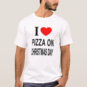Ich ❤️ PIZZA AN WEIHNACHTEN ICH LIEBE PIZZA AN WEI T-Shirt