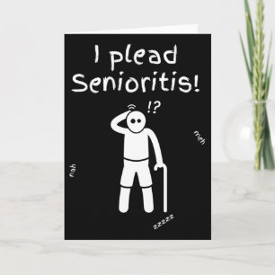 Ich plädiere für Senioristis. Alter Senior Mann Fr Karte