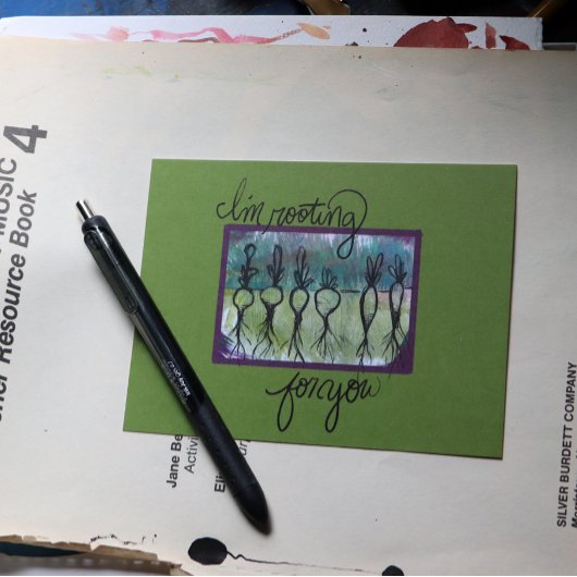 Ich plädiere für Wurzelgemüse Postkarte