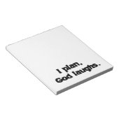 Ich plane Gott lacht die lustige Erholung spiritue Notizblock (angewinkelt)