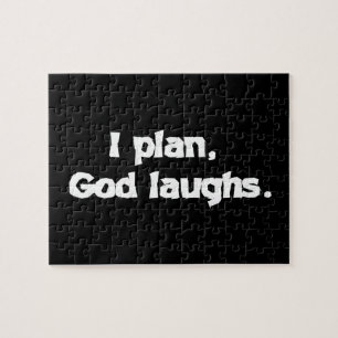 Ich plane Gott lacht die lustige Erholung spiritue Puzzle