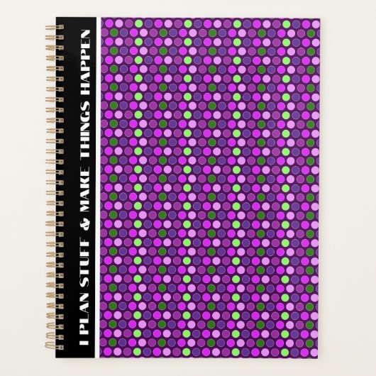 Ich plane Sachen und mache Dinge geschehen Lilac P Planer (Vorderseite)