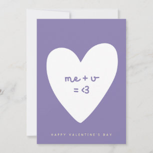 Ich plus du gleicht Liebe Valentinstag Karte