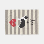 Ich plus Grenzcolliegleichgestelltes Fleecedecke (Vorderseite (Horizontal))