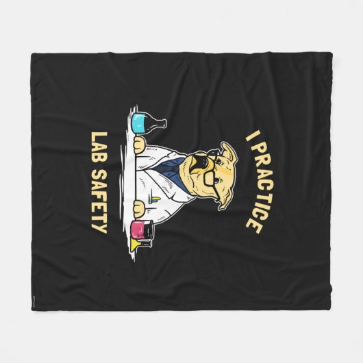 Ich praktiziere die Sicherheit von Labradoren Fleecedecke (Vorderseite (Horizontal))