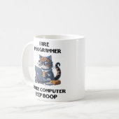 Ich programmiere Cat Beep Boop Katzenprogrammierer Kaffeetasse (Vorderseite Links)
